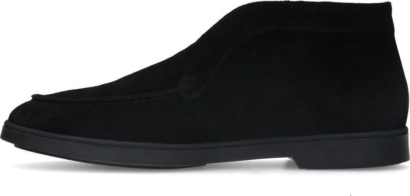 Manfield - Heren - Zwarte Suède Boots - Suède - Leer