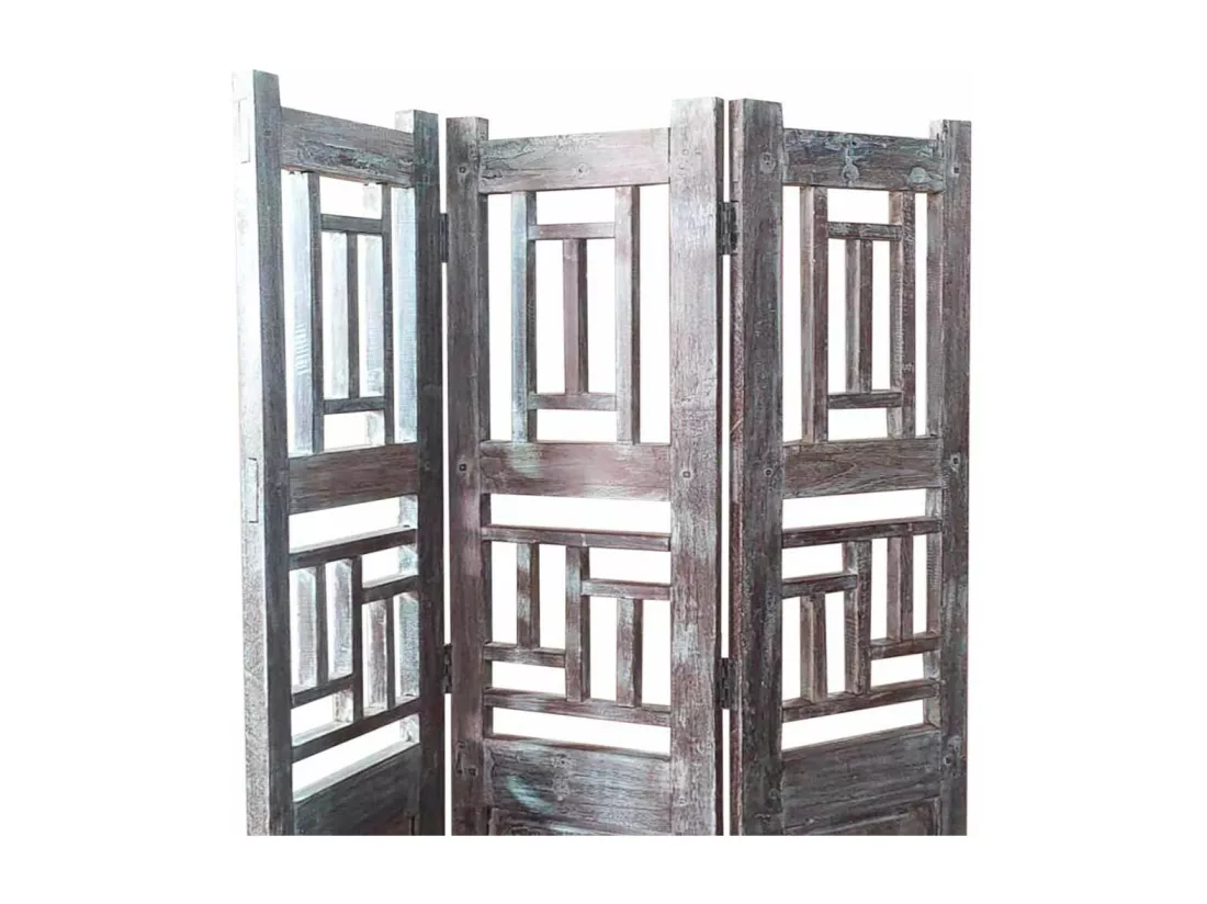 Paravent en bois marron 114x3x176h