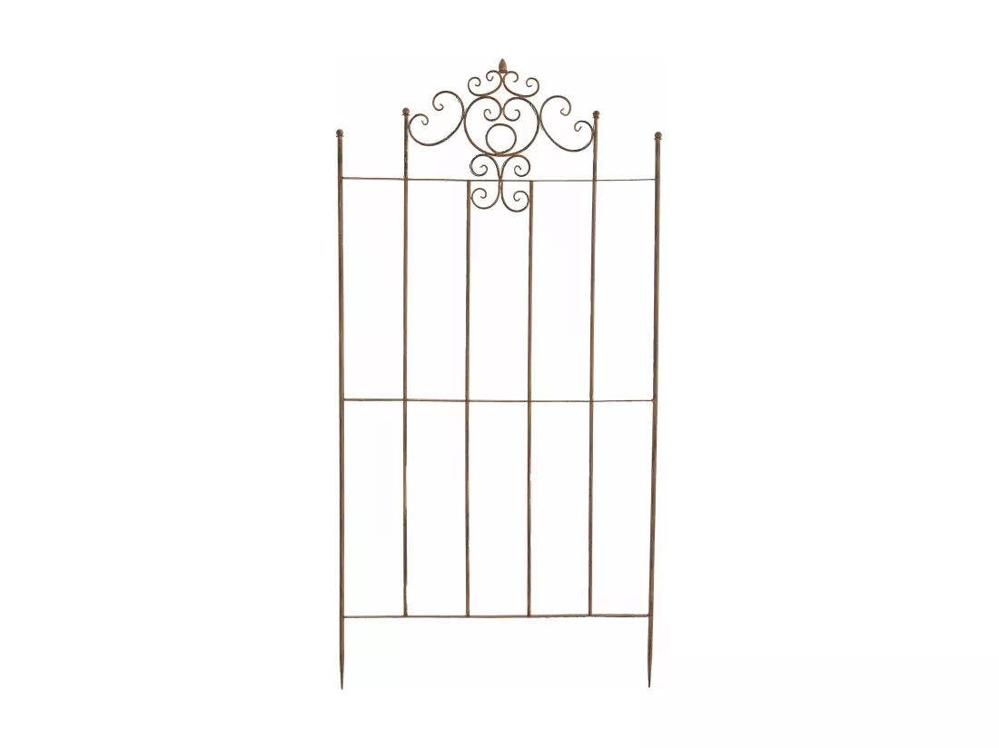 Lot de 2 treillis métal marron 85.5 x 2 x 170 cm 10_0003843