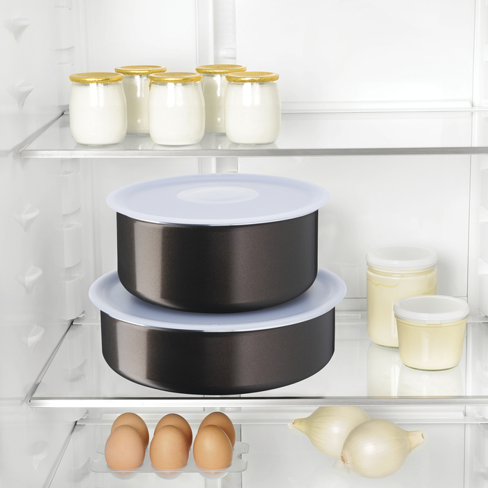 Ingenio Easy Plus, Lot 4pcs, 3 casseroles + poignée amovible, Antiadhésif, Non induction