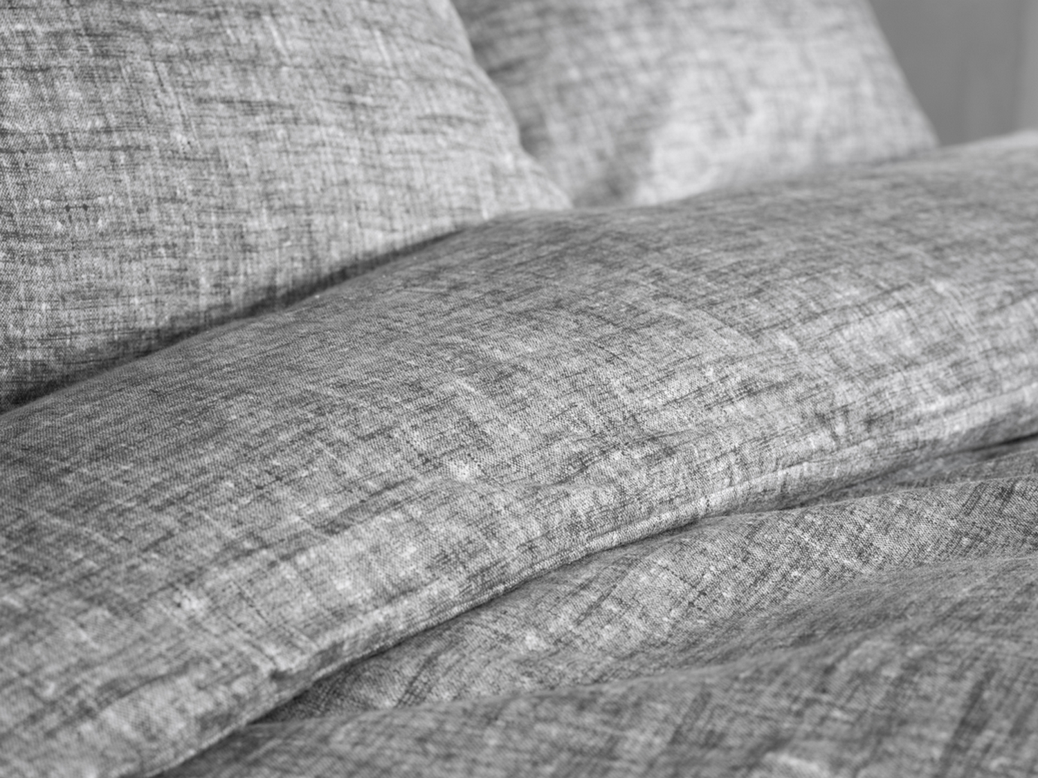 Zo Home Dekbedovertrek Flanella di Lino - dark grey