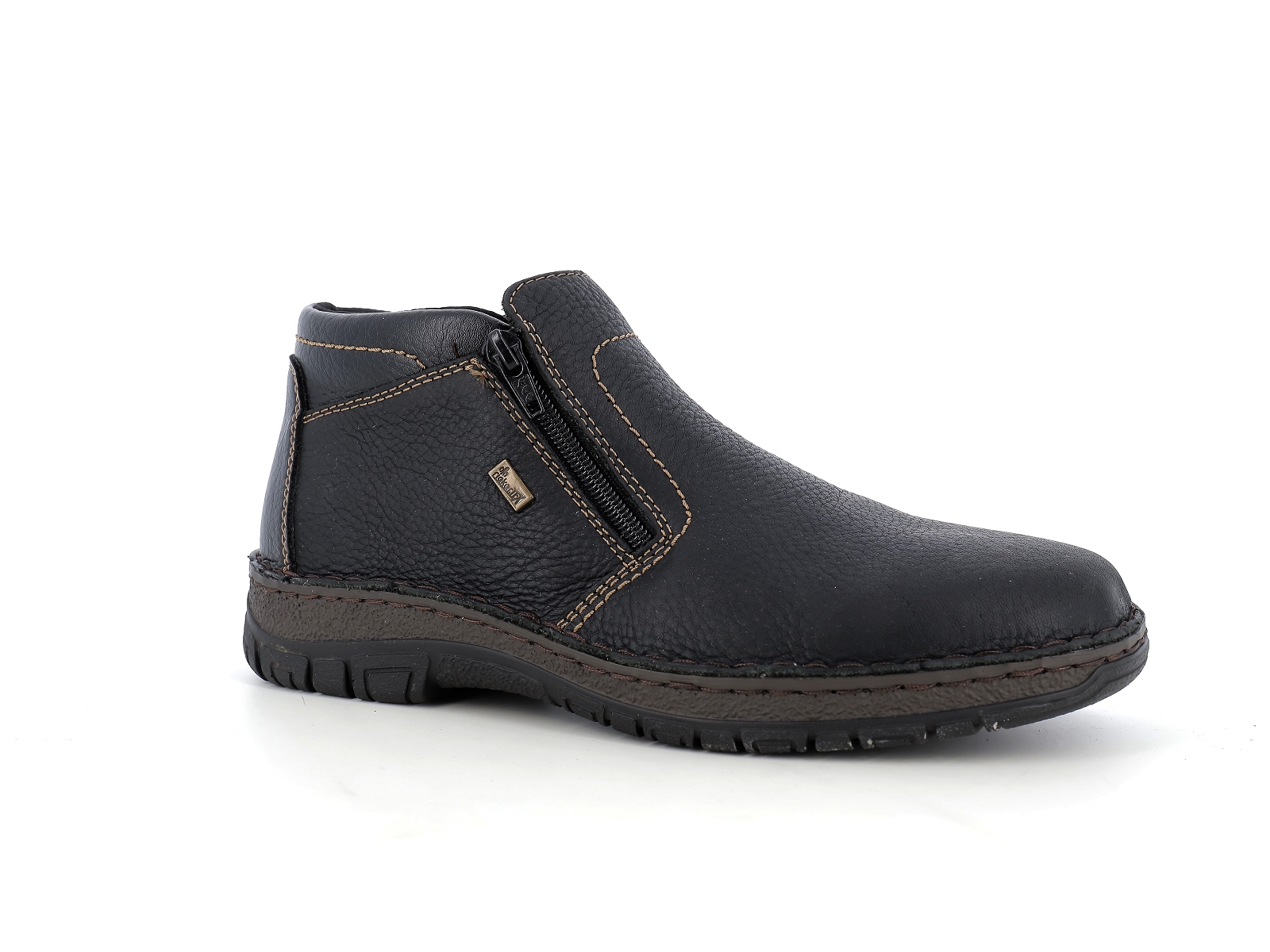 Rieker-05173 Cuir gras Noir
