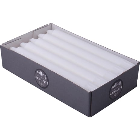 Salling kronelys 2,2x20 cm 10-pak - hvid