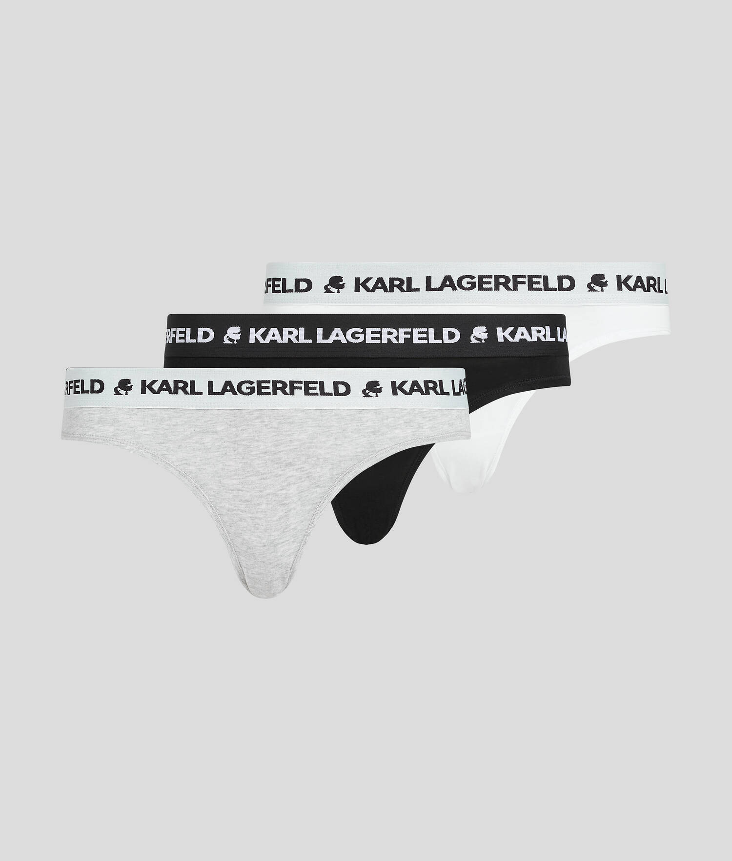 CULOTTES AVEC LOGO KARL – LOT DE 3 - Noir/Blanc/Gris