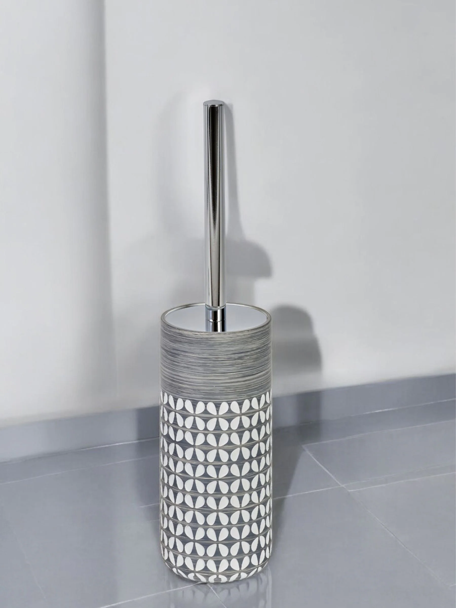 Showerdrape Ravello Geo Floral Toilet Brush & Holder