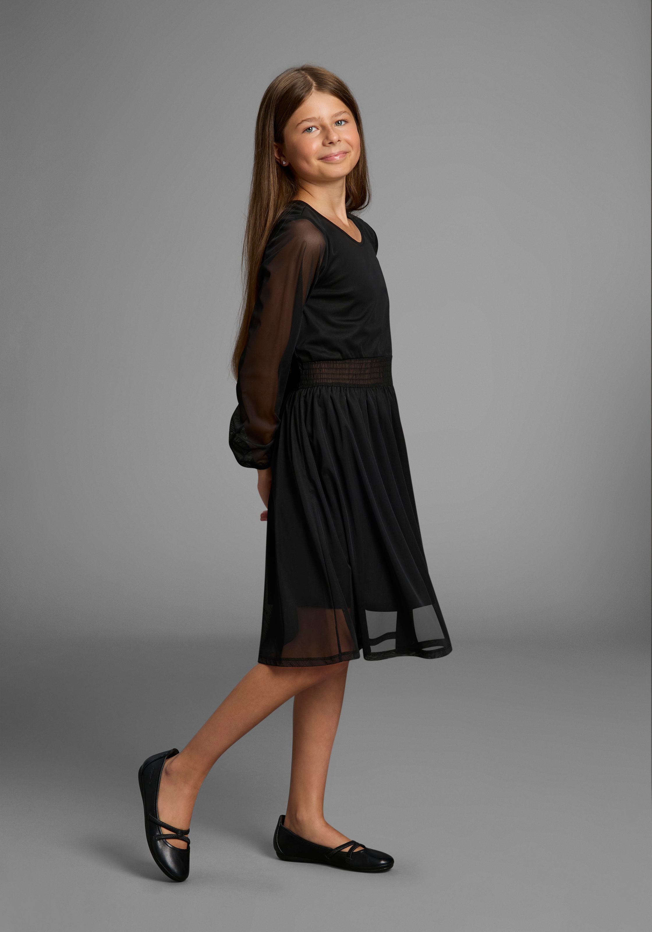 Bruno Banani Jerseykleid »Chiffonkleid« NEUHEIT: BRUNO BANANI für TEENS! Shirtkleid mit Chiffon