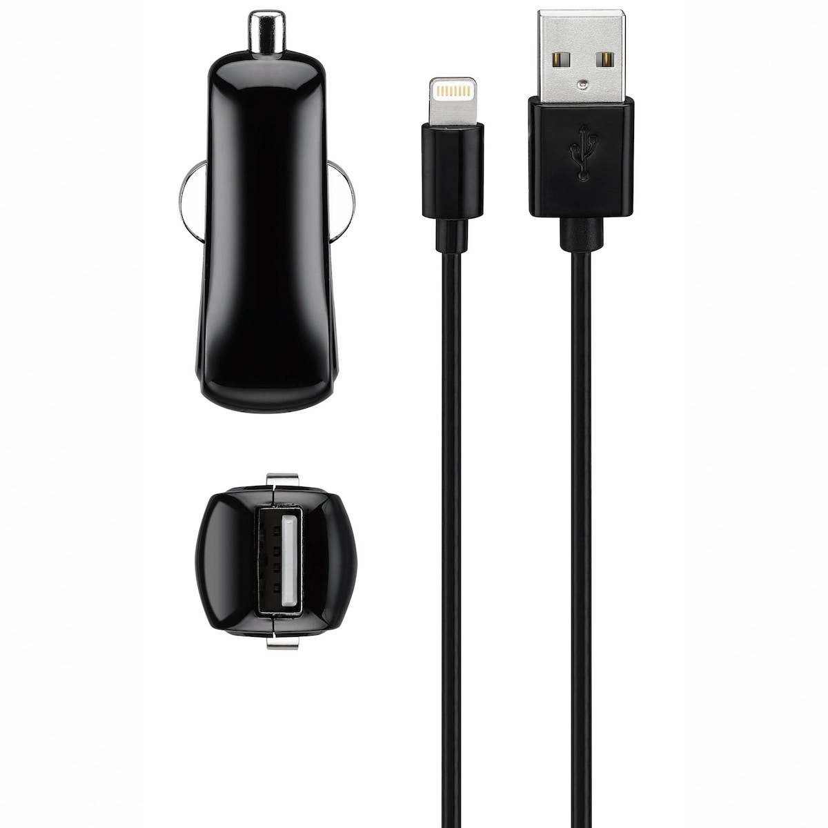 Goji billader 2.4 A Lightning-kabel (sort)