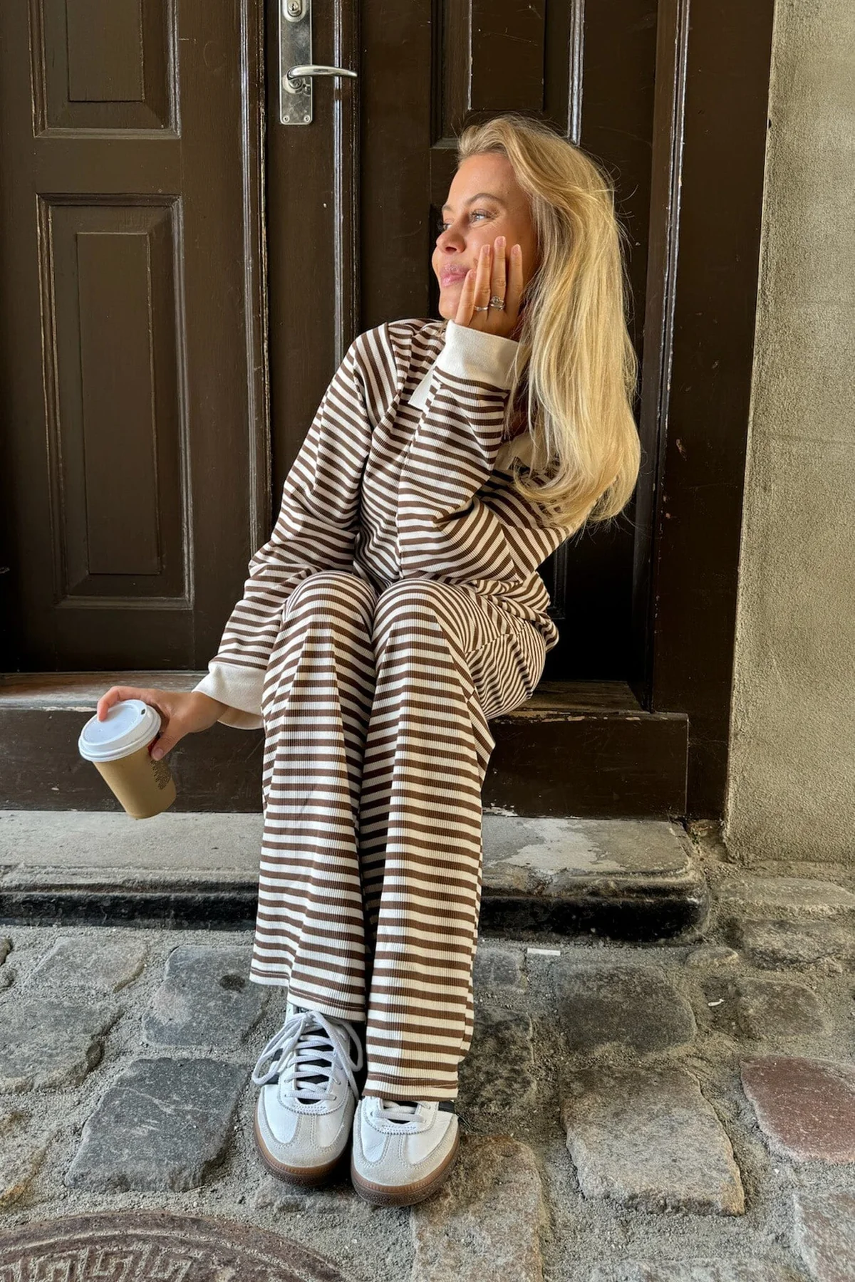 BYIC Zhannaic Pants bs brown stripes