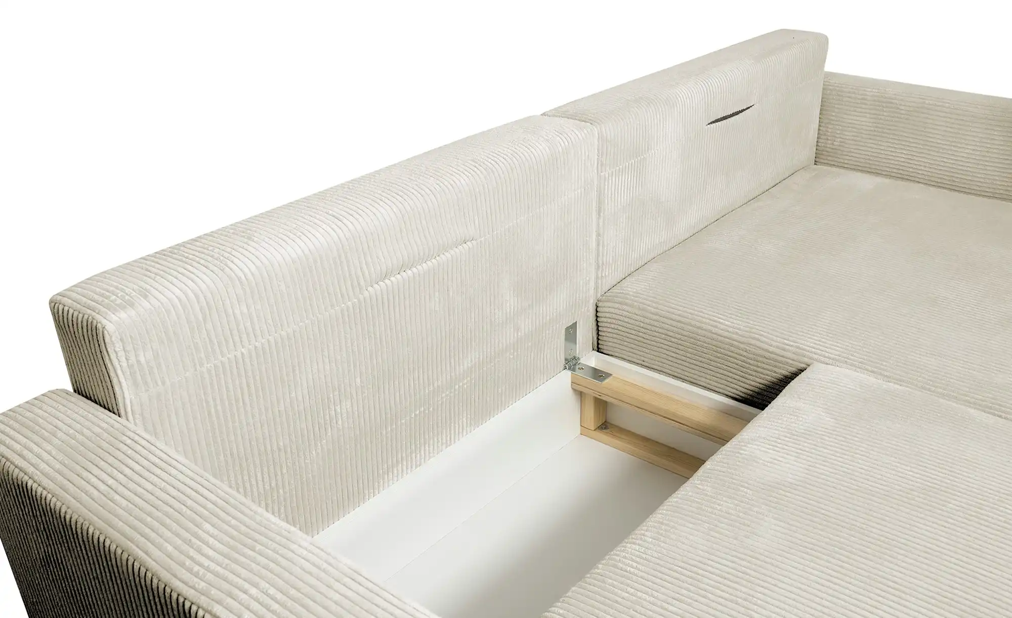 uno Ecksofa trendiger Cordstoff Livorno