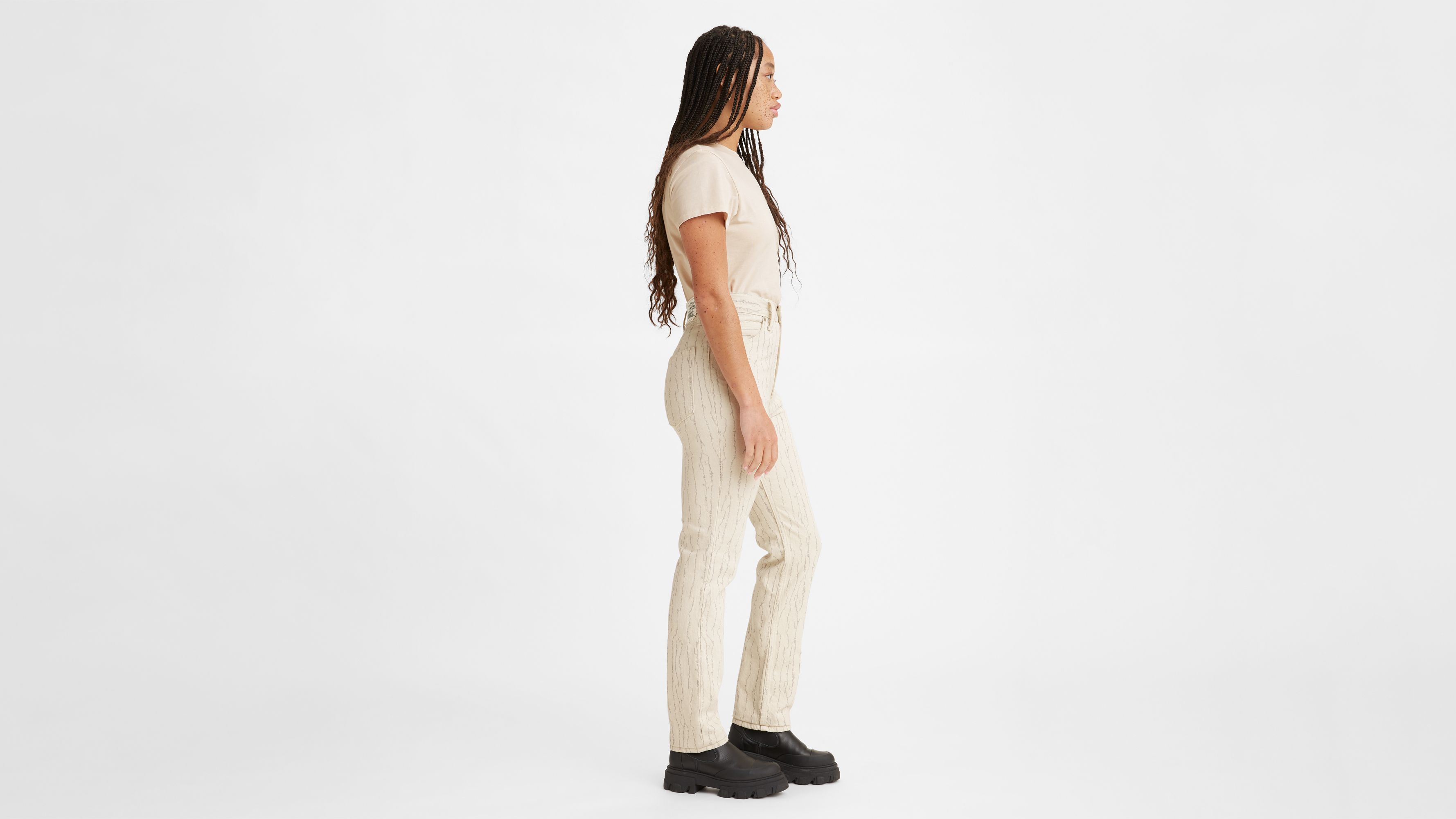 Jean droit ’70s High Levi's® WellThread® - Amber Flower - Blanc