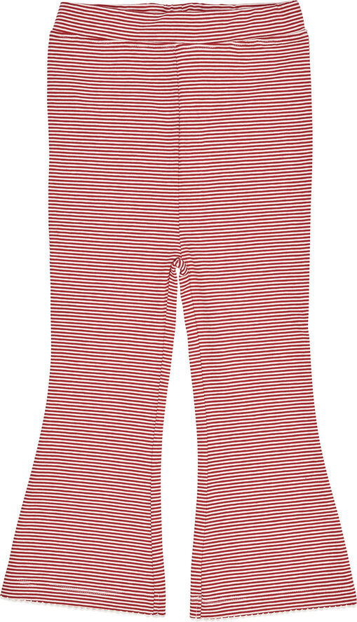Copenhagen Colors STRIPED FLARE PANT Red/cream stripe