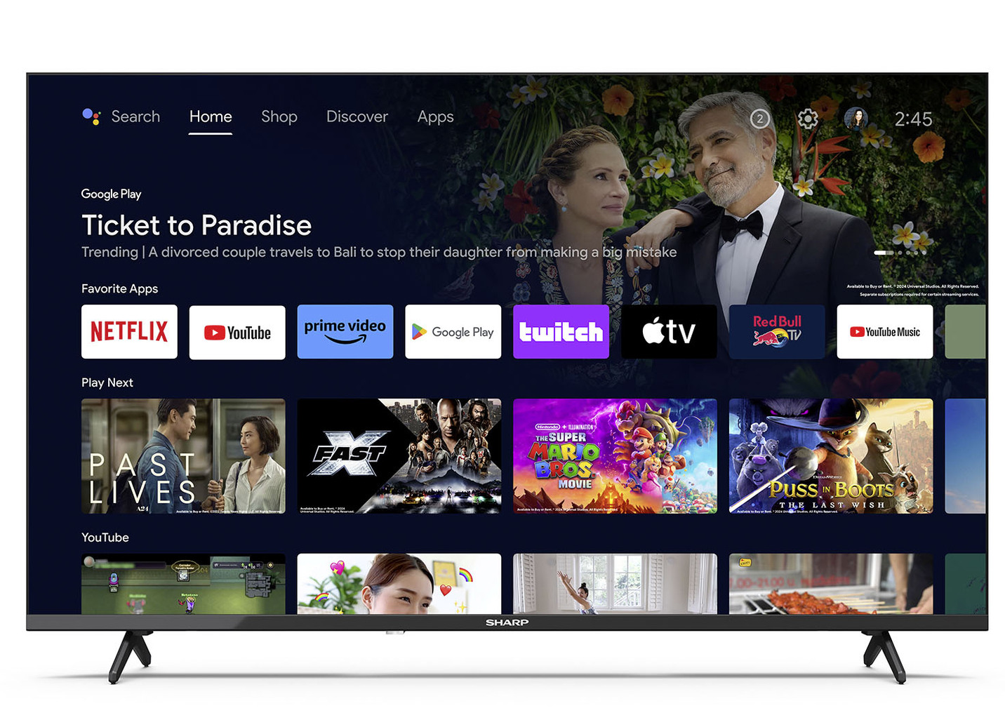 Sharp FH2EA rahmenloser Full-HD-LED-Android-Fernseher