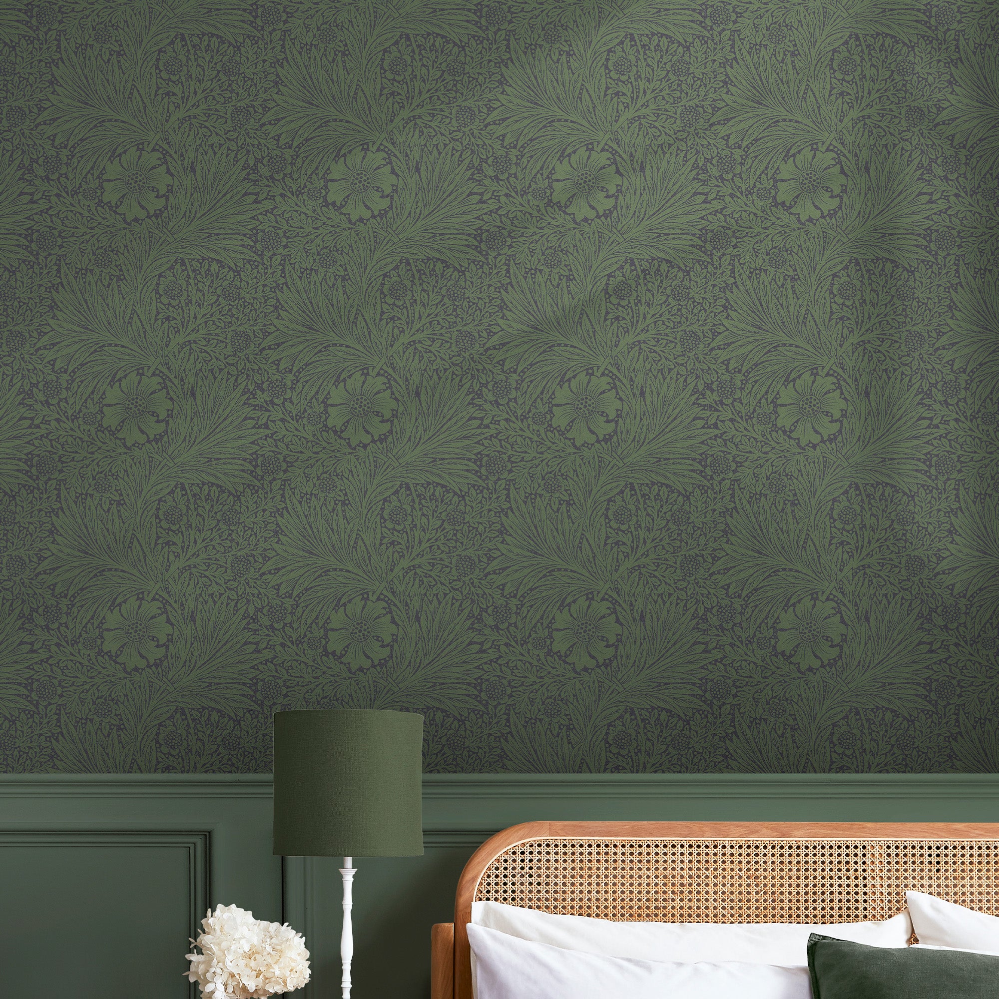 William Morris at Home Vliesbehang Marigold Fibrous Green - 10mx52cm