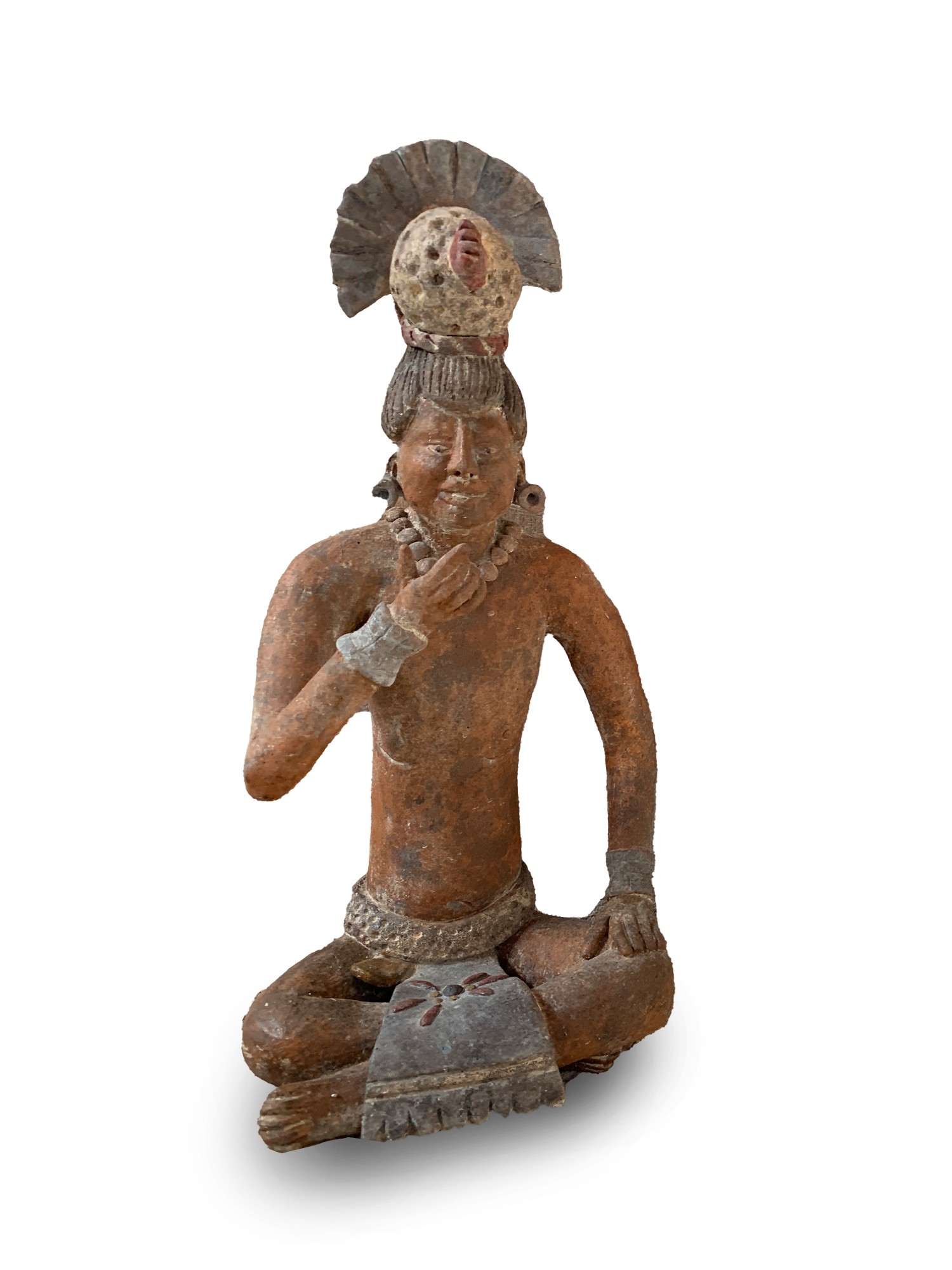 Terrakotta-Figur 'Maya', IV, sitzend, handbemalt, L 12 cm, B 12 cm, H 26 cm von fischer's lagerhaus