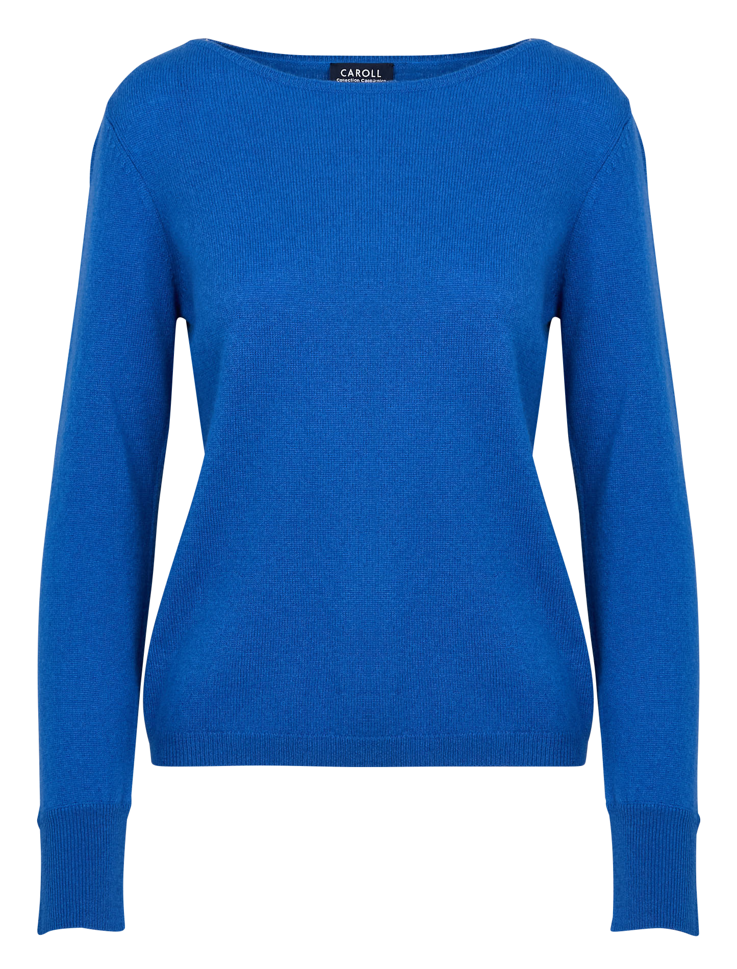 MZOAN - Pull droit col bateau en cachemire | Bleu