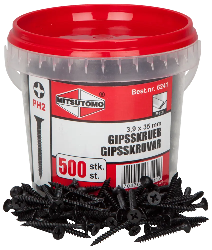 Mitsutomo Gipsskrue metal 3,9 x 35 mm 500 stk.