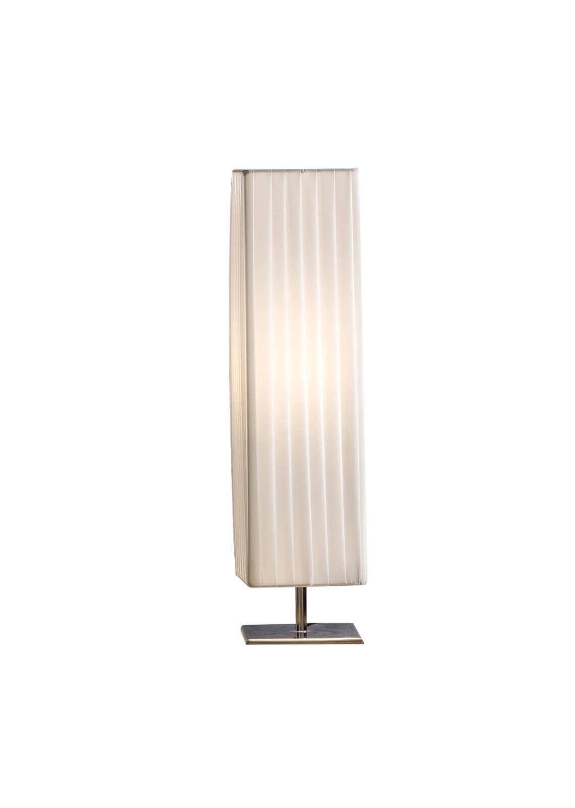 Retrofit Tischlampe eckig 60 cm weiß