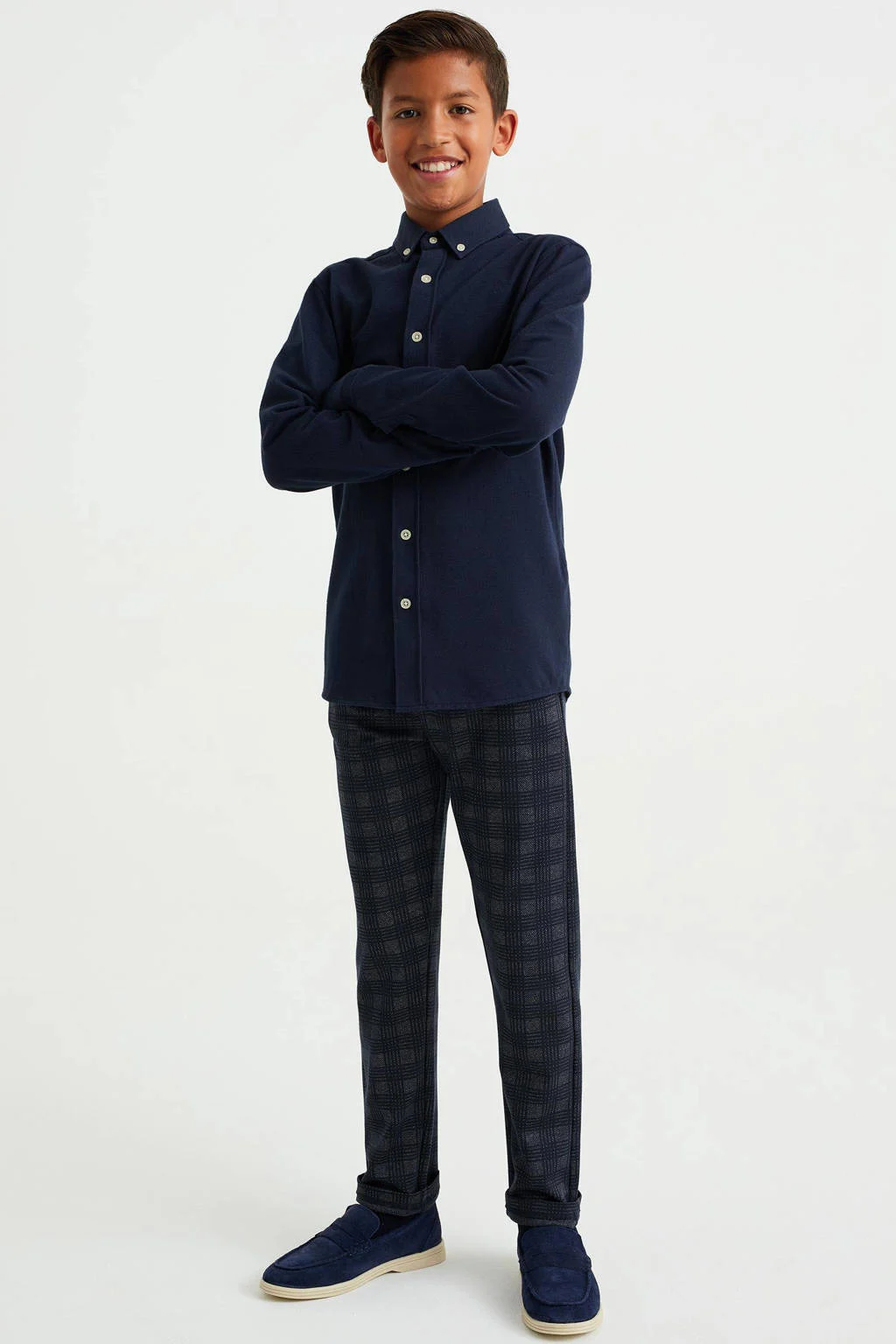 WE Fashion overhemd donkerblauw