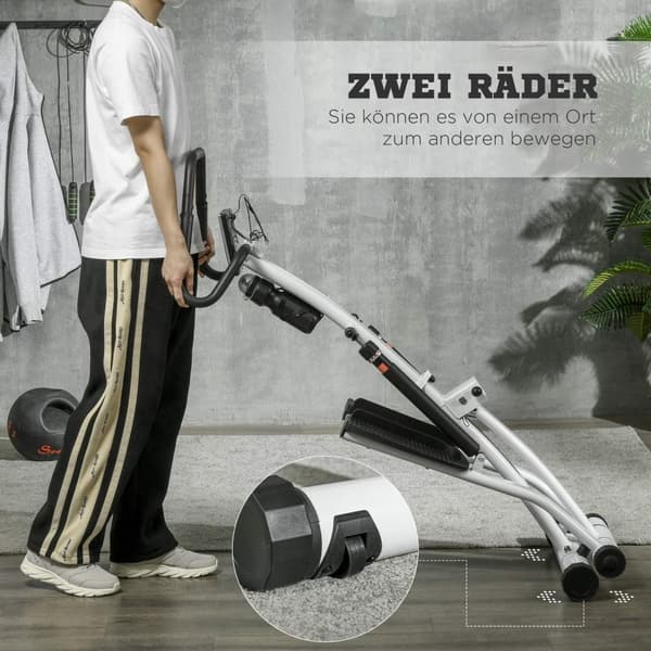 Stepper Med Håndtak, Fitnesstreningssykkel Med Lcd-Skjerm, Treningssykkel Med 12 Motstandsnivåer Sort + Sølv 80 X 61 X 134 Cm