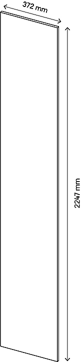 Porte battante blanche mate GoodHome Atomia H. 224,7 x L. 37,2 cm