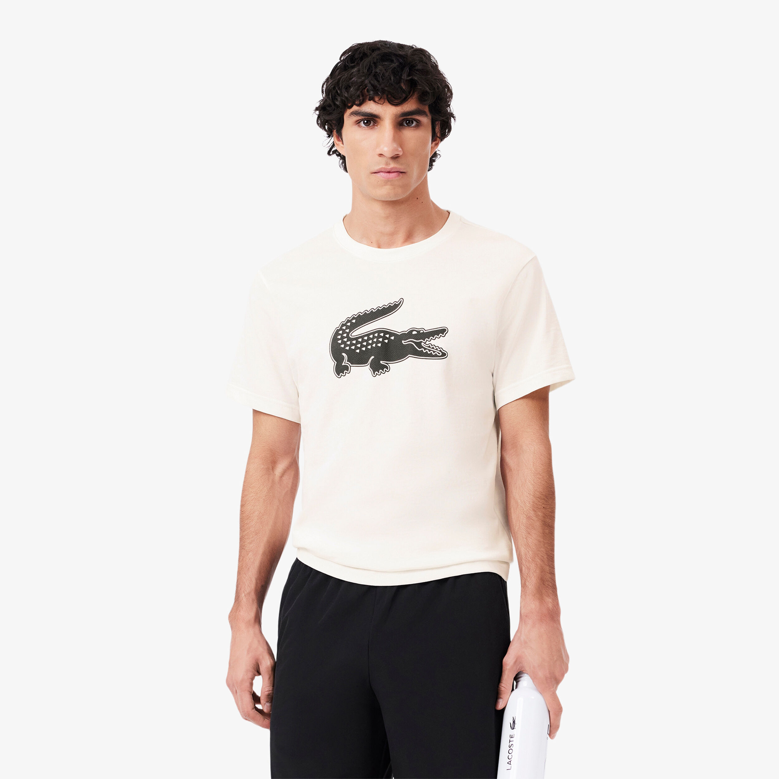 Lacoste T-shirt Hommes - Blanc , Noir