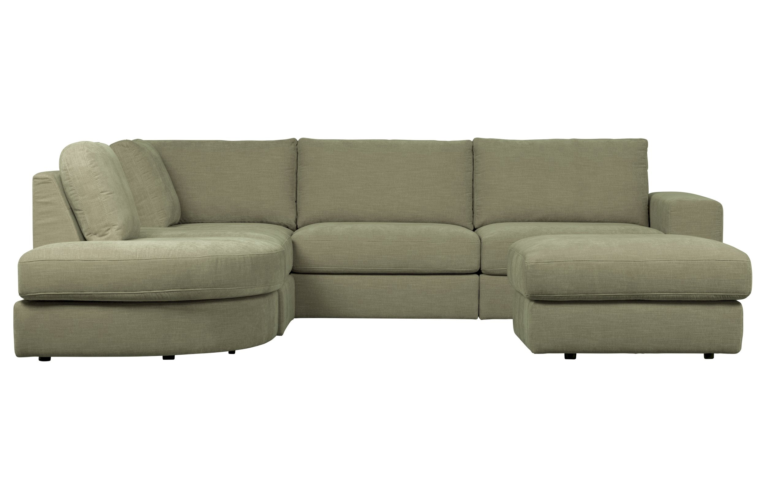 vtwonen Family Hocker - Polyester - Groen - 43x90x98