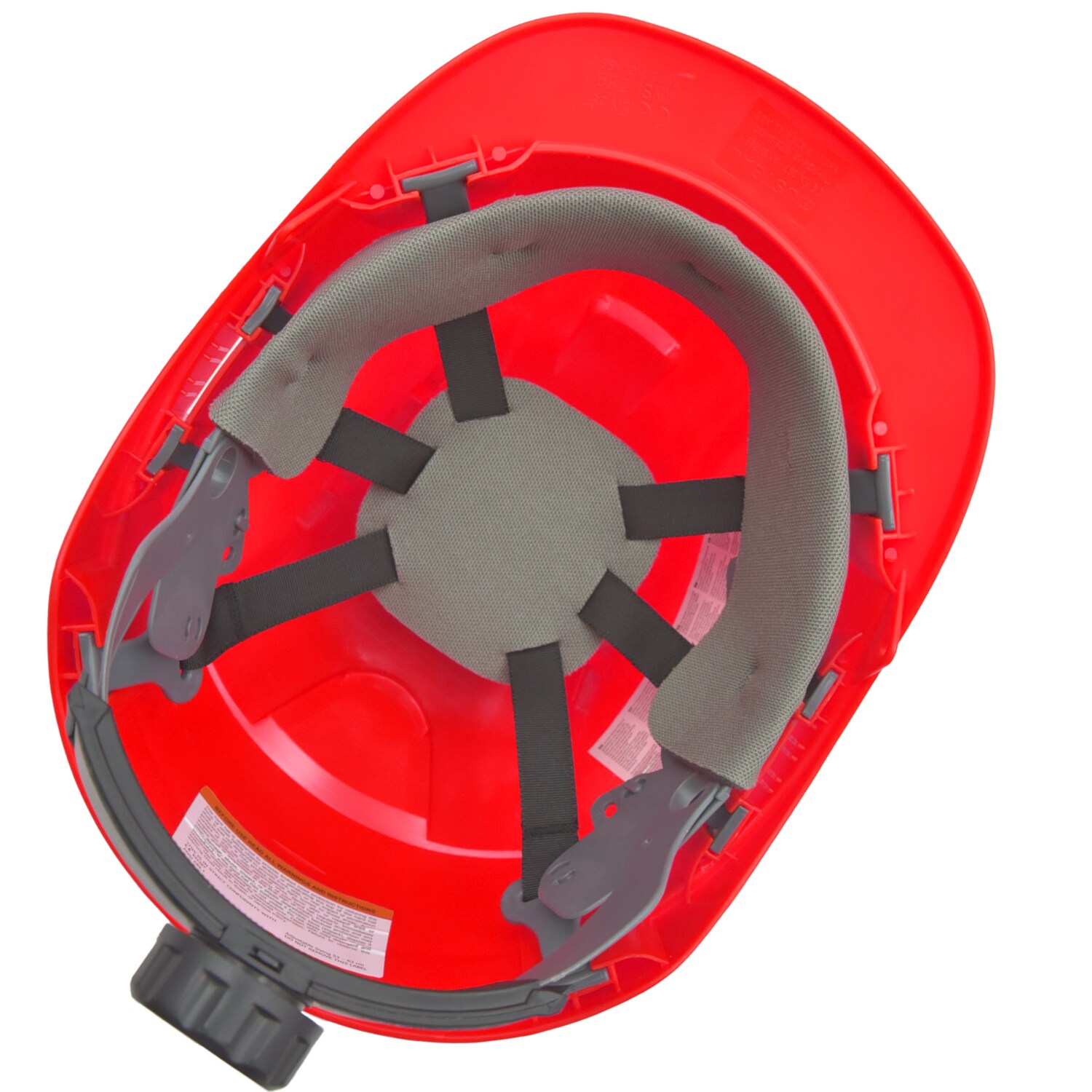 Mustbau Bauhelm,Schutzhelm,Arbeitshelm,Bauarbeiterhelm,52-66cm Einstellbar, Rot
