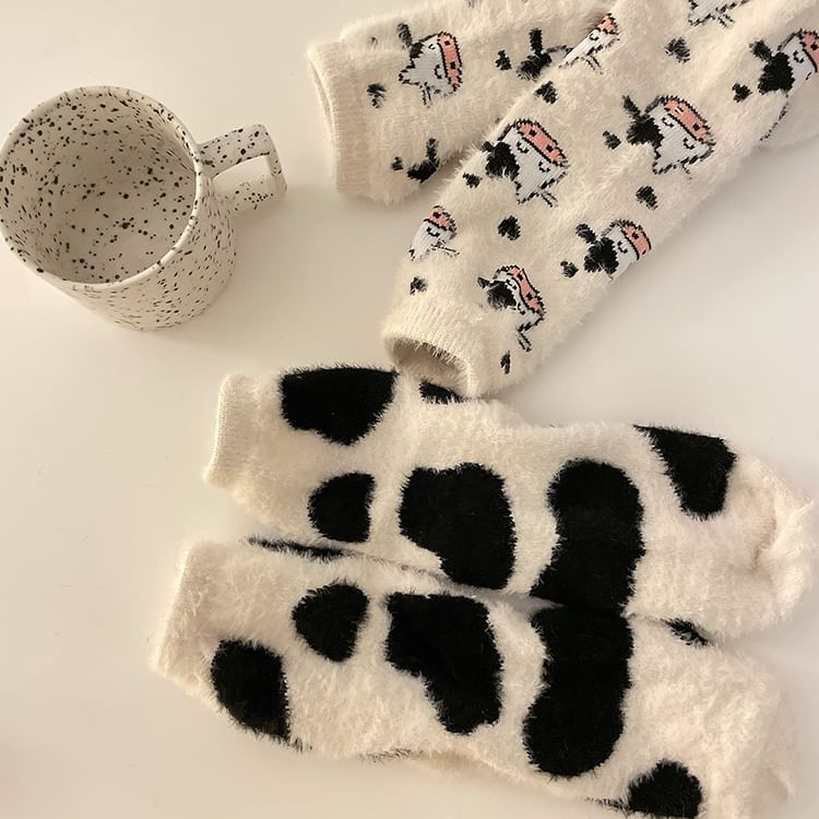Intimo - Zachte sokken met koeienprint