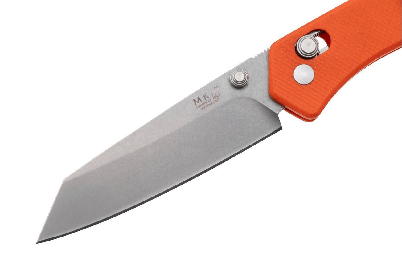 MKM Yipper YP-GOR Stonewashed MagnaCut, Orange G10 zakmes, Ben Petersen design