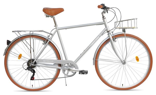 FabricBike Southken - Vélo de route 28  - Matte Grey   Panier