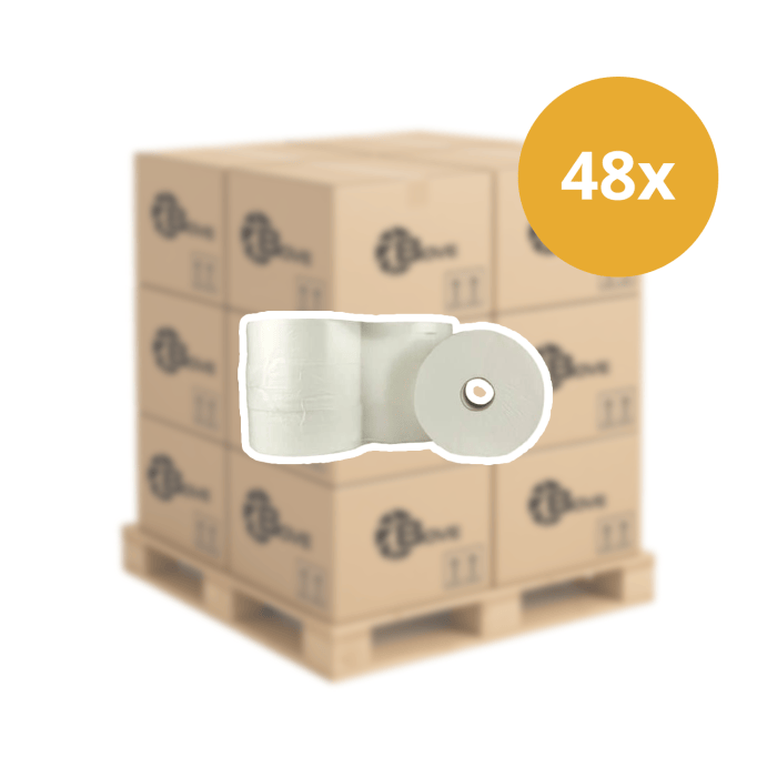 Pallet Toiletpapier 6st Maxi Jumbo Eco 2-laags T3 BOVE Wit pallet afname (8107000P)