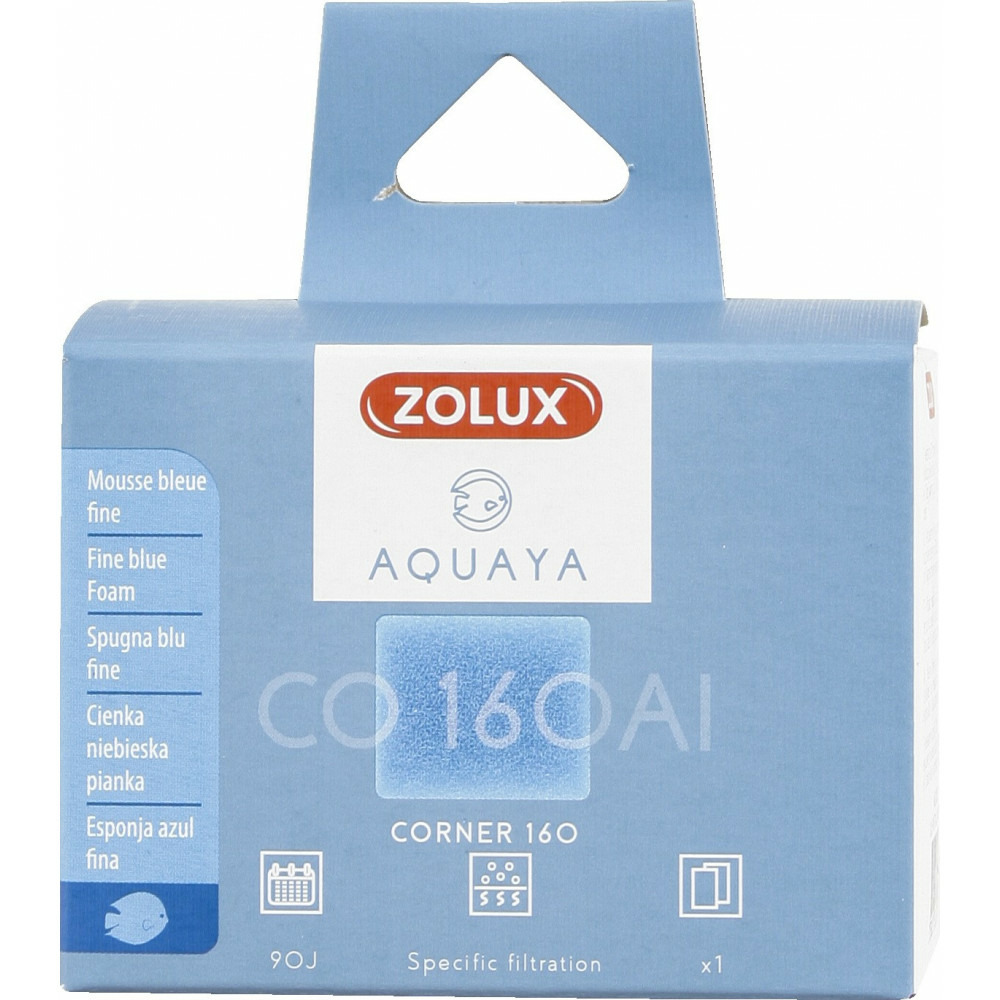 Filtre pour pompe corner 160, filtre co 160 al mousse bleue fine x1. Pour a