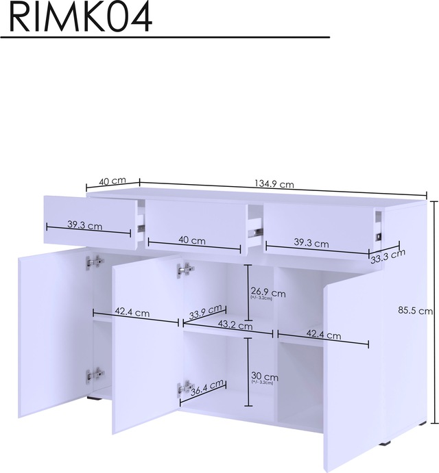 INOSIGN Sideboard »Rimini« Breite 135 cm