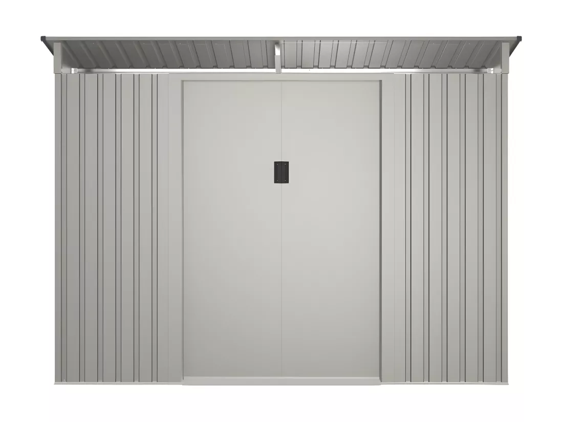Abri de jardin métal en acier galvanisé gris 3,23 m² - FOLCO