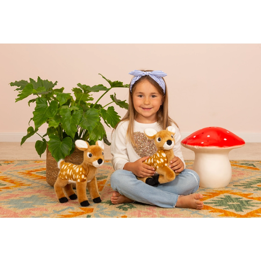 Teddy HERMANN® Rehkitz liegend hellbraun, 25 cm