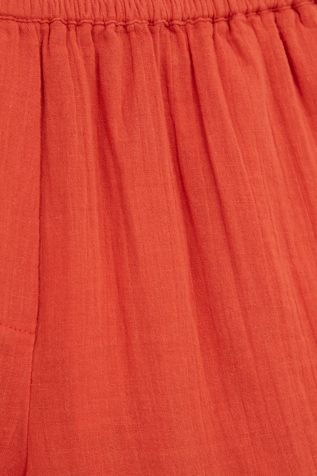 Oranje mousseline shorts