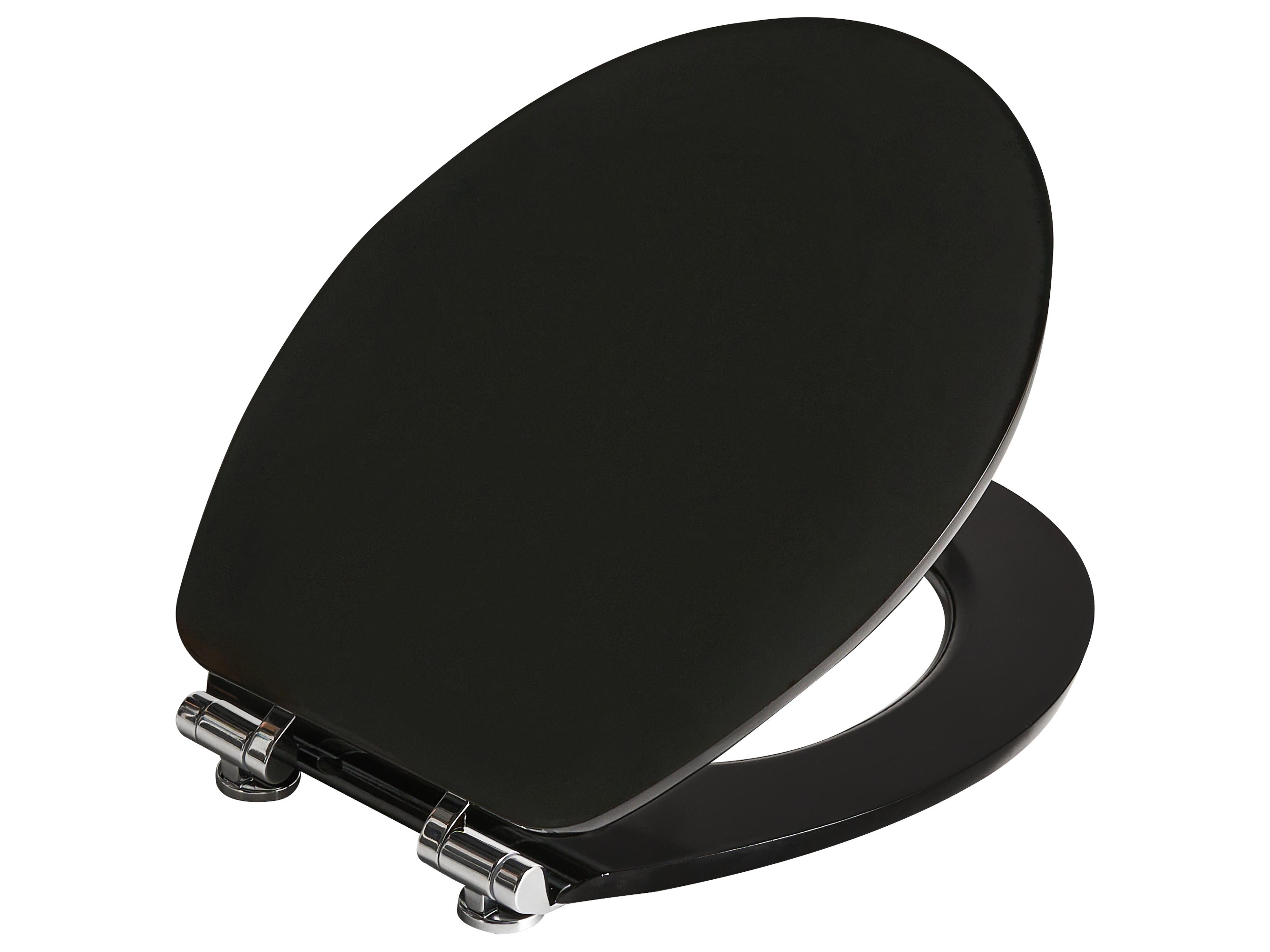 Toiletbril INIRIDA soft-close MDF Zwart