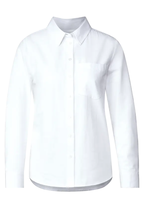 Bluse mit Knopfleiste - White