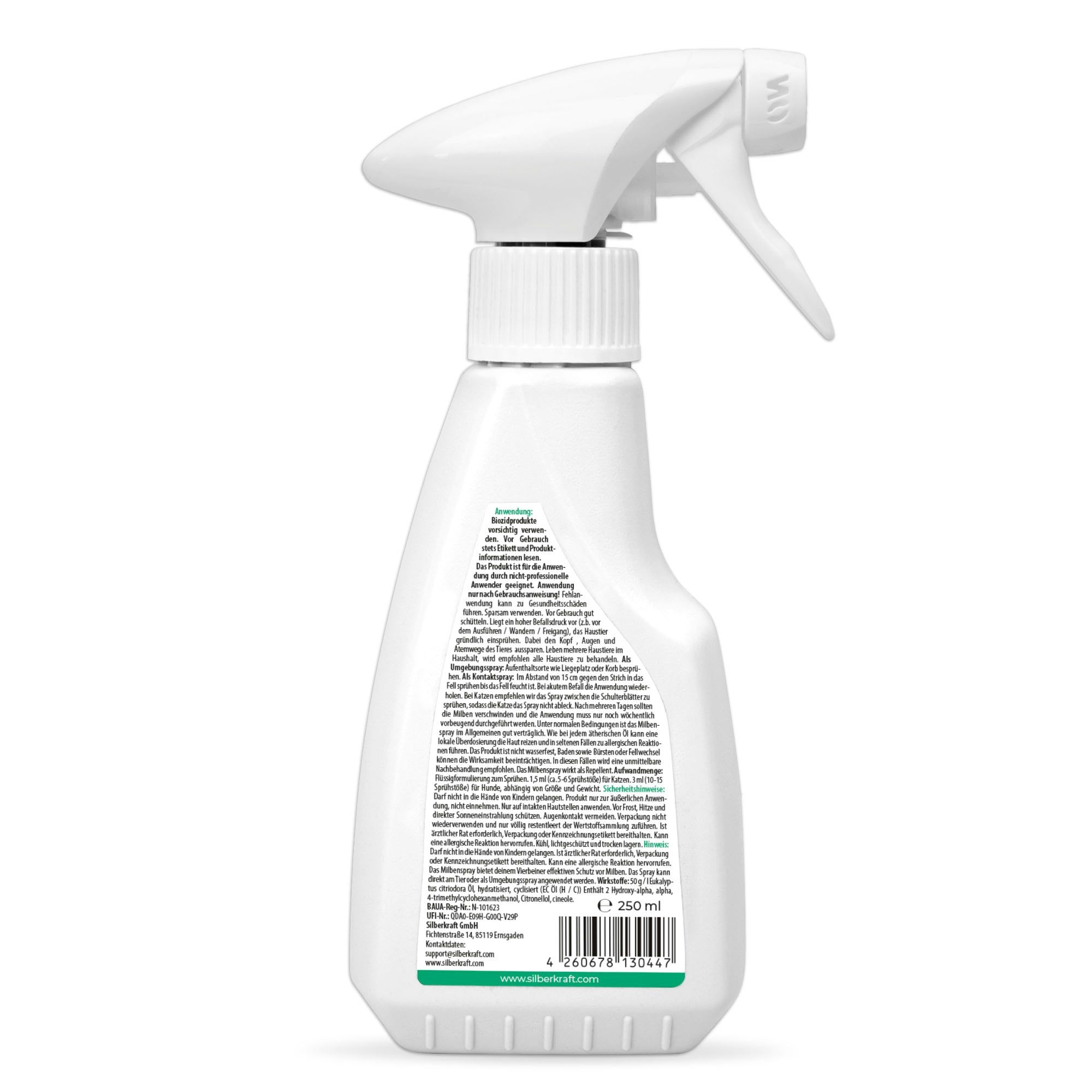 SILBERKRAFT Milbenspray Hunde & Katzen