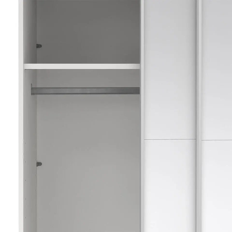 Hioshop Catania schuifdeurkast 2 deuren met spiegel 120x220cm wit