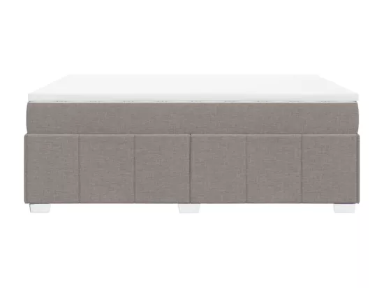 Sommier à lattes de lit avec matelas Taupe 140x190 cm Tissu