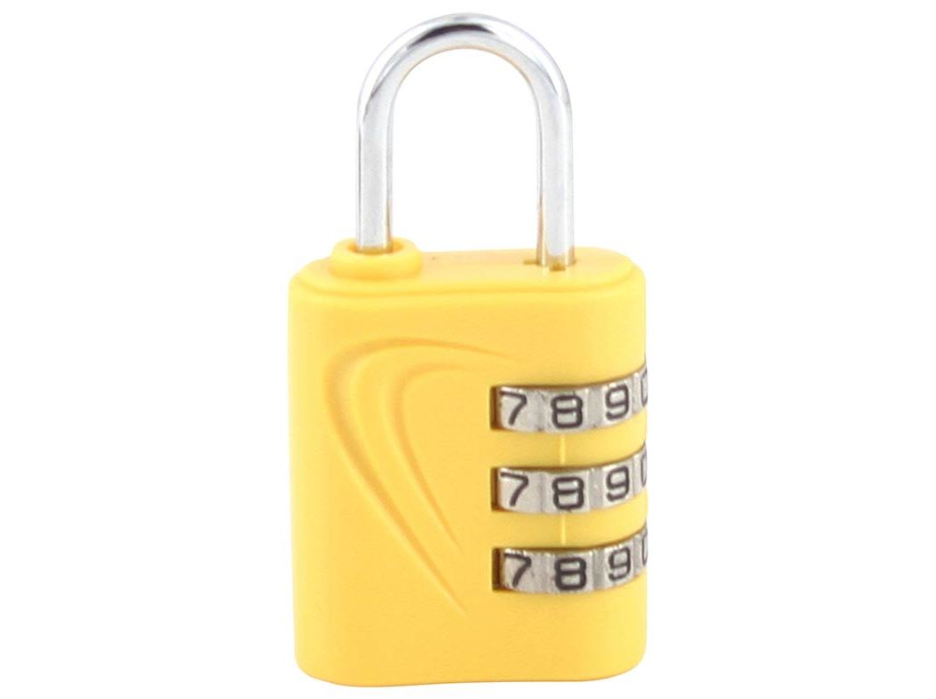 CADEADO COM CODIGO AIRPORT AMARELO