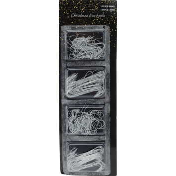Kerstbalhaakjes zilver 300 stuks