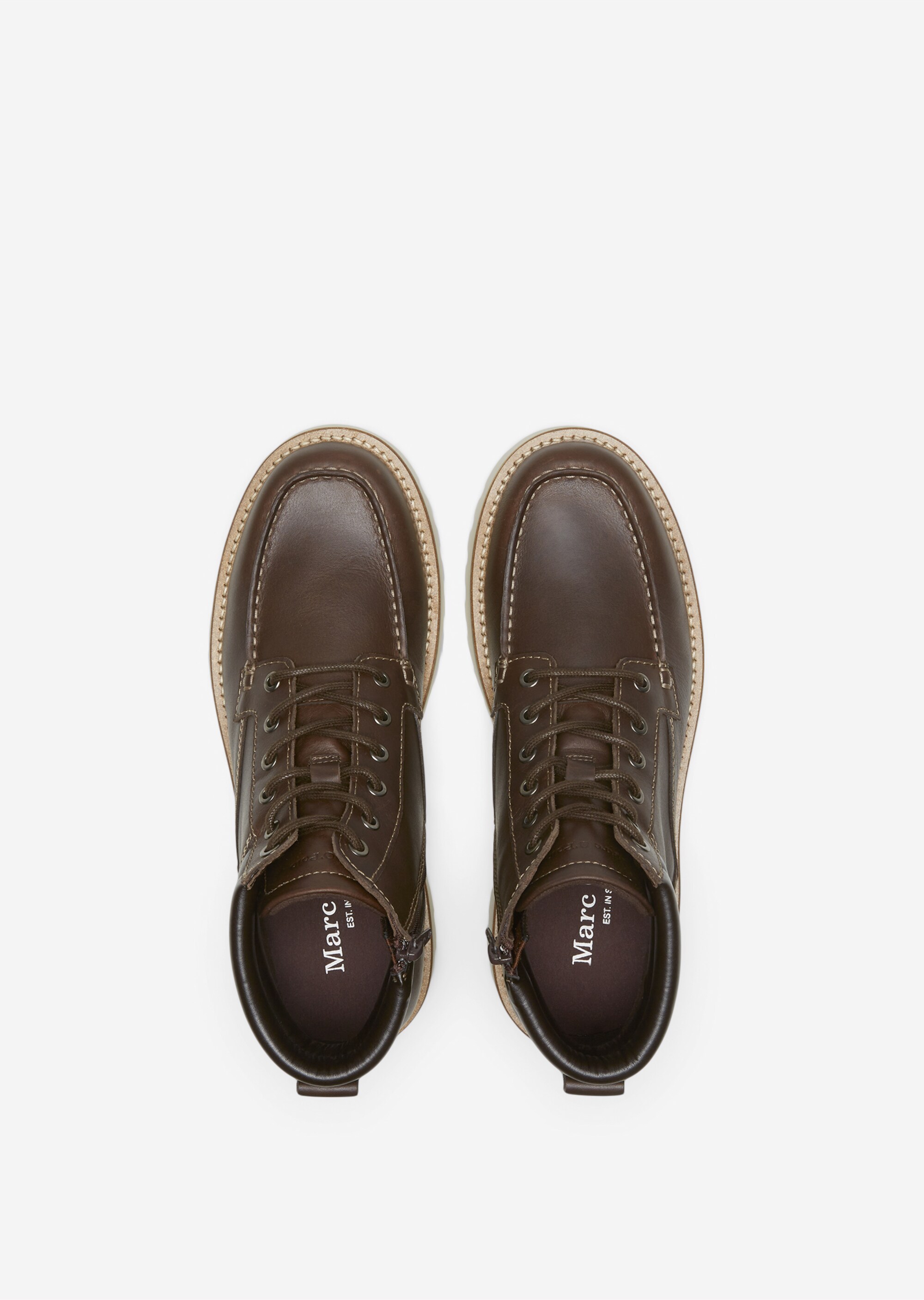 Schnürstiefel mit Innenzipper