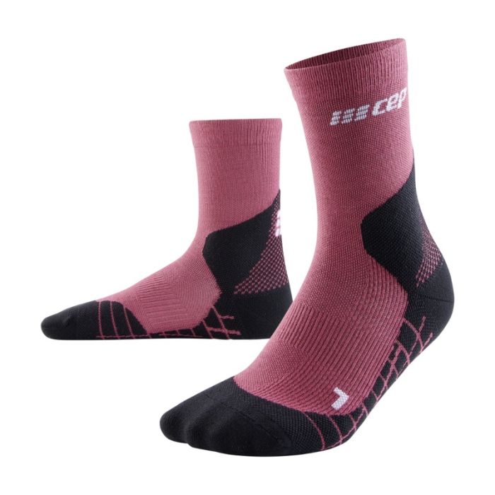 CEP Dame Strømper Light Merino Hiking Socks Mid-Cut Rød