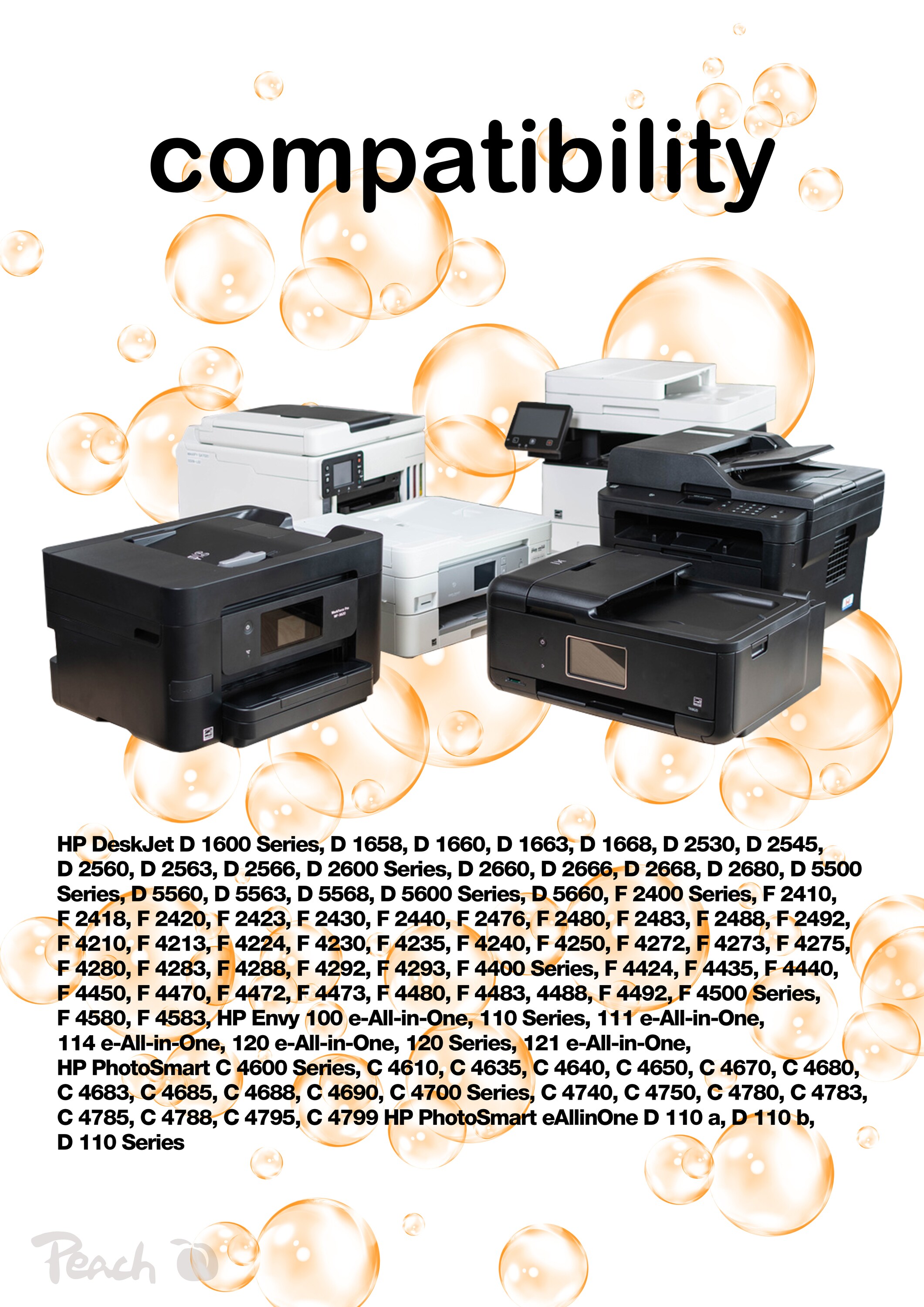 Peach HP 3002 Druckköpfe (bk, col) ersetzt HP No. 300, CN637EE für z.B. HP DeskJet F 4224, HP DeskJet D 1600, HP DeskJet D 1658, HP DeskJet D 1660 (wiederaufbereitet)
