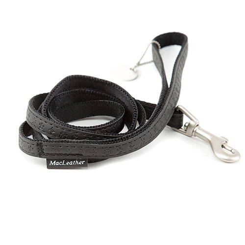 Guia clássica preta para cães MacLeather