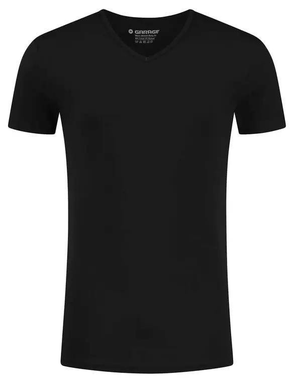 Garage Basic bodyfit t-shirt V-hals 0202