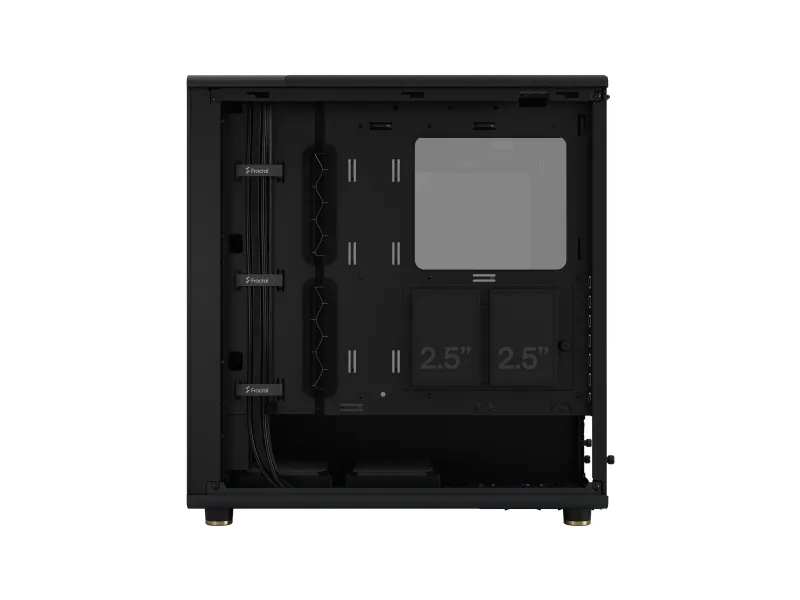Fractal Design North - Mid tower - ATX - sidepanel med vindue (tonet glas) - ingen strømforsyning (ATX) - charcoal black - USB/Lyd