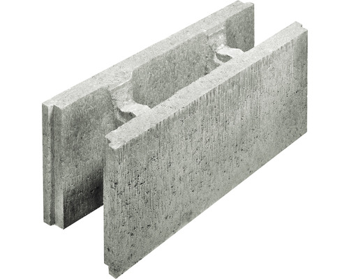 Betonbekistingsblok grijs 50 cm x 17,5 cm x 25 cm (pallet = 55 massieve blokken + 5 eindblokken)